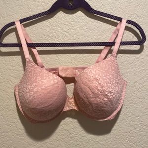 Used pink push up bra